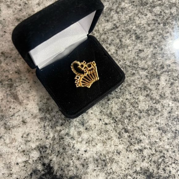 Vintage gold tone basket necklace pendant with Multicolor gemstones - Picture 4 of 4